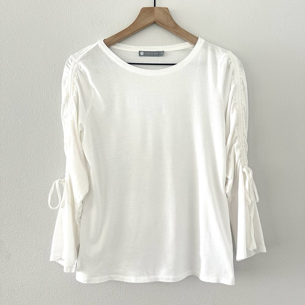 100% Cotton Tie Bell Sleeve Top InCashmere S Whimsy Fairy Ren Faire Boho Cottage